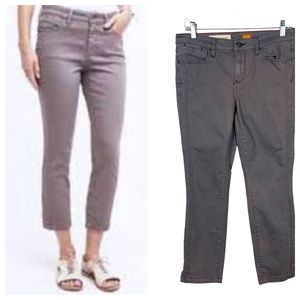 Pilcro and the Letterpress Straight Leg Cropped Grey Jeans